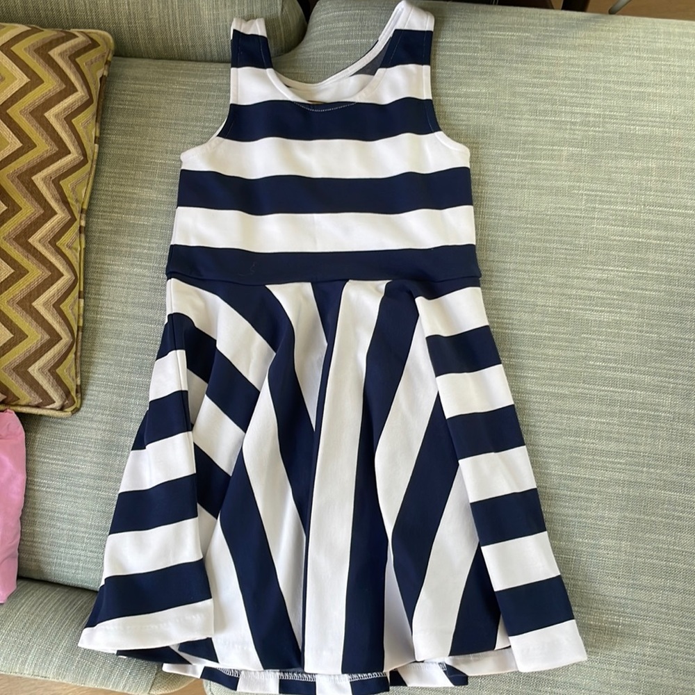 Ralph Lauren dress size 6x blue and white soft mid-weight fabric